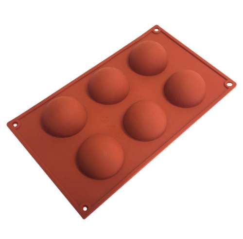Silicone Hemisphere Mould - 6 Cup - Click Image to Close